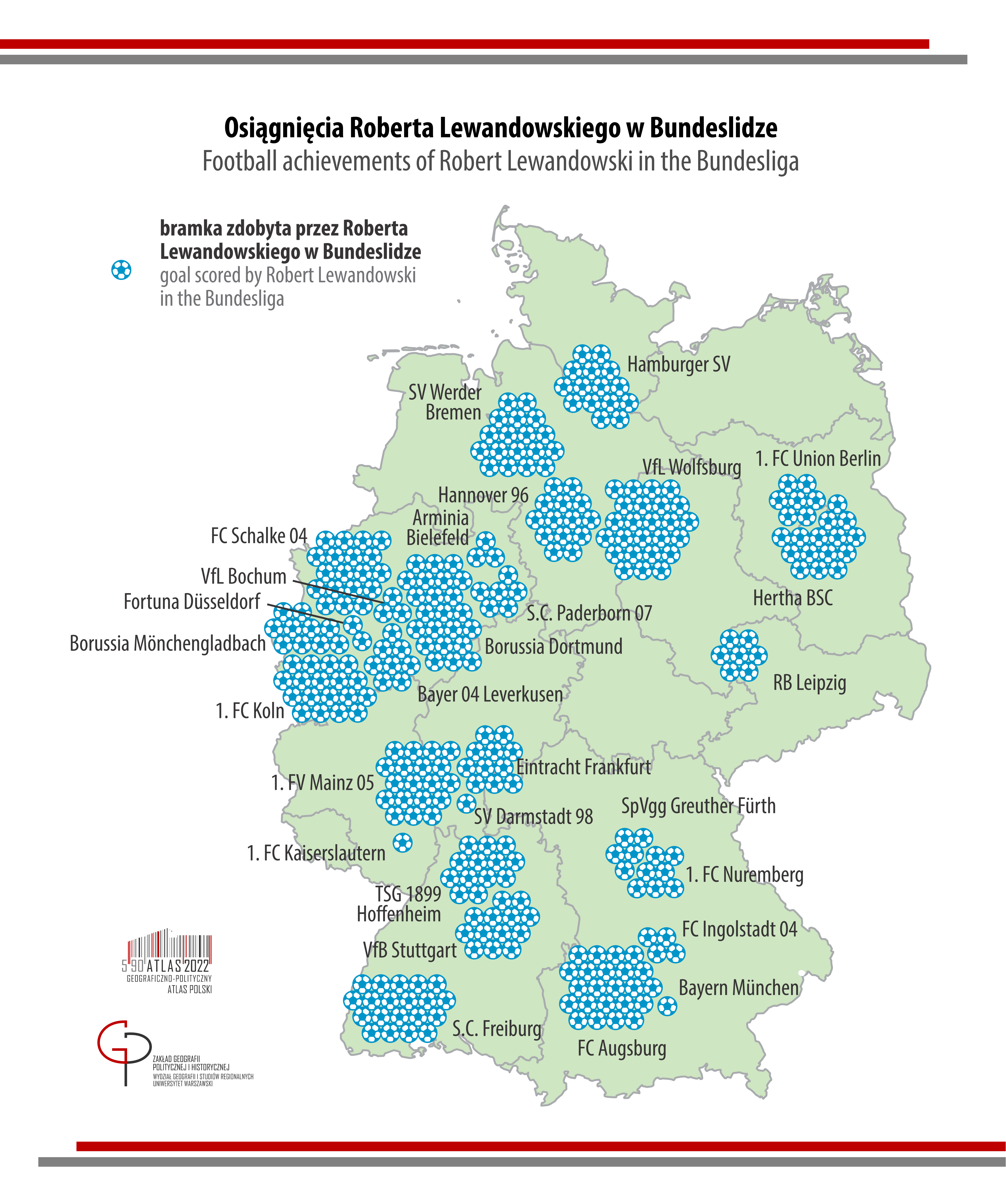 MAPA TYGODNIA: Osiągnięcia Roberta Lewandowskiego w Bundeslidze