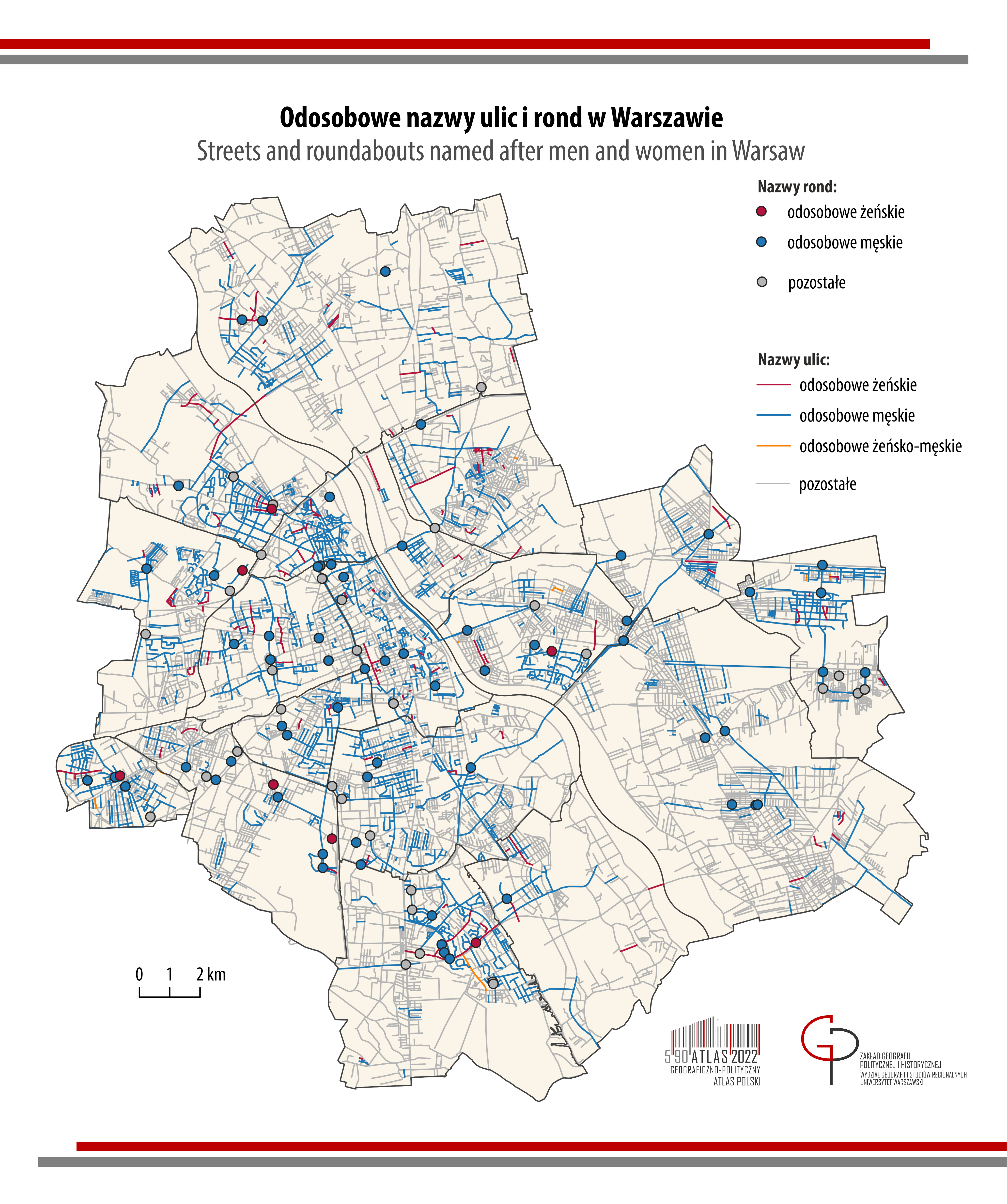 MAPA TYGODNIA: Odosobowe nazwy ulic w Warszawie