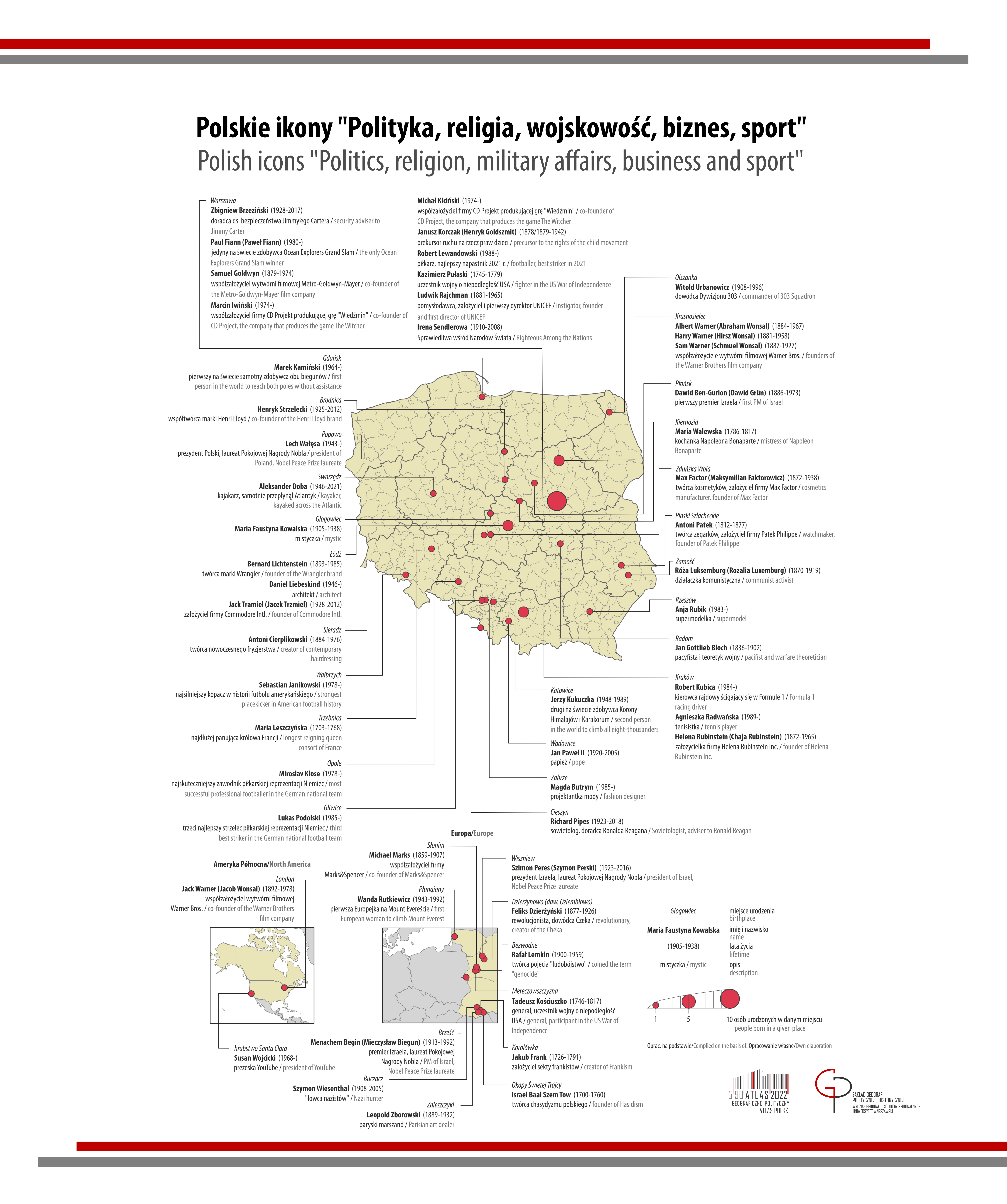MAPA TYGODNIA: Polskie ikony cz. 3 - "Polityka, religia, wojskowość, biznes, sport"