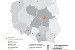 MAPA TYGODNIA: Miejsca urodzenia osób sprawujących najwyższe urzędy państwowe w Polsce w latach 1990 - 2021