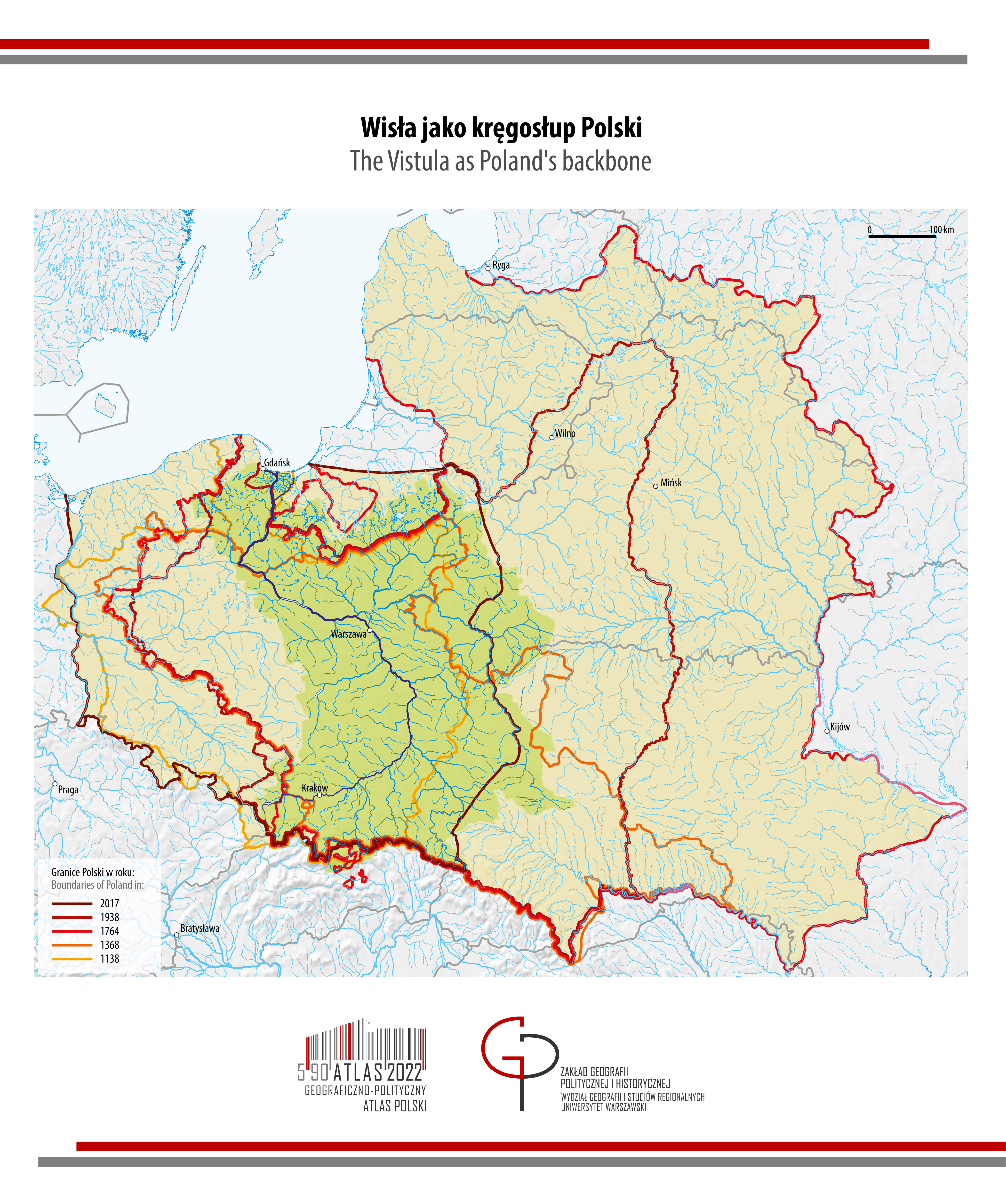 MAPA MIESIĄCA: Wisła jako kręgosłup Polski